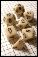 Dice : Dice - Dice Sets - Chessex Opaque Ivory w Black Nums CHX 25400 - Troll and Toad Online Aug 2010